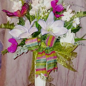 Silk Flpwer Arrangments/Memorial/Funeral/Grave/Holiday/Mothers/ Father's Day.